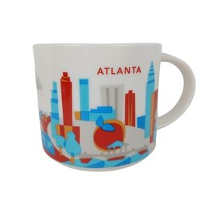 Starbucks Atlanta Cityscape Mug - Red and Blue You Are Here New
